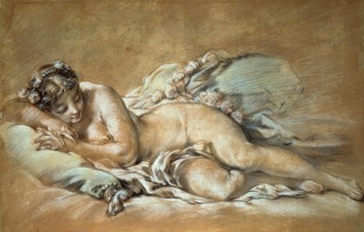 Uma jovem adormecida de François Boucher